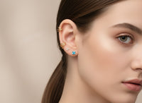 16G Triple Hoop PVD Gold Titanium Clicker (8mm & 10mm)