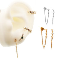 925 Sterling Silver Chain Earrings Pair 20g