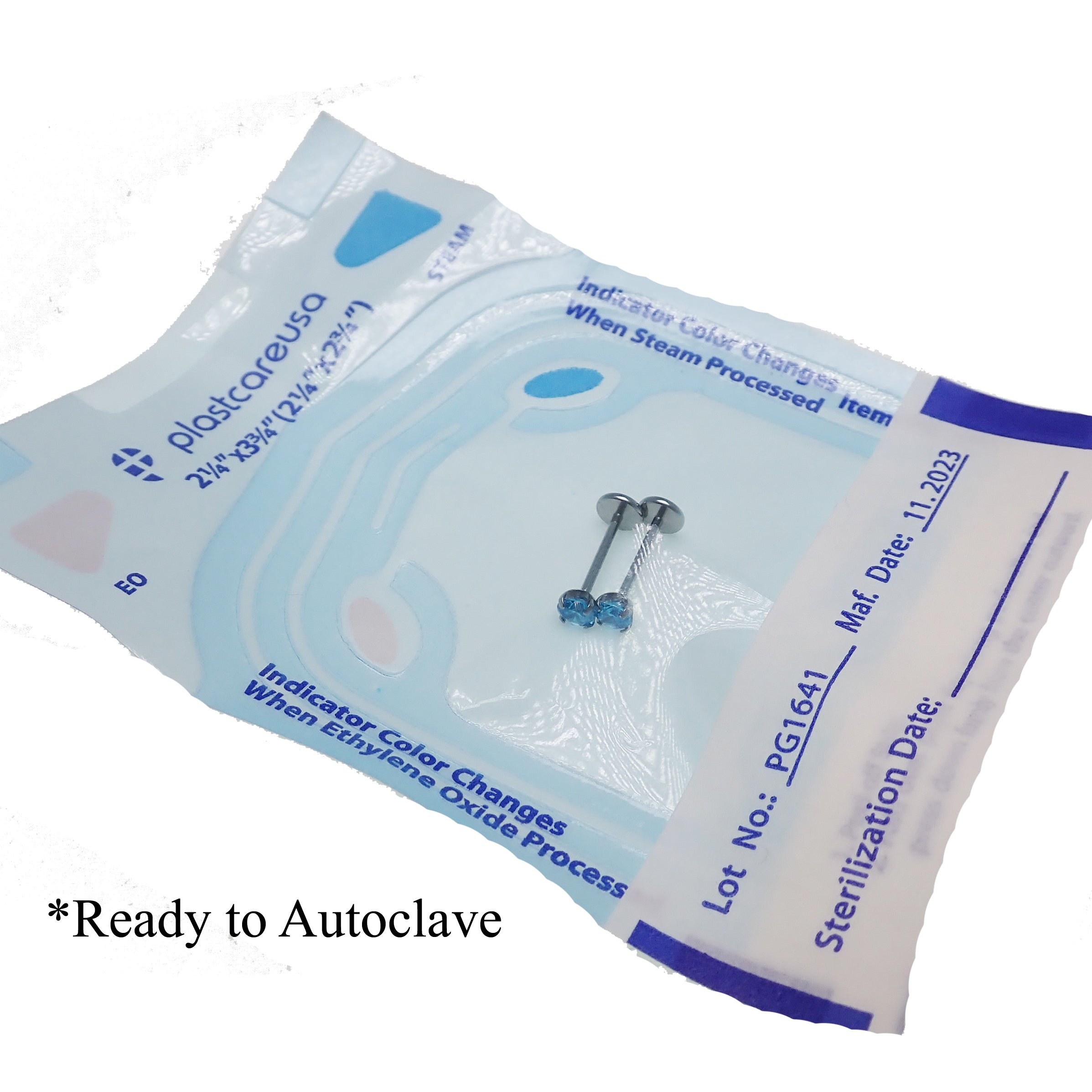 20g Threadless Push Fit AB Rainbow Earrings