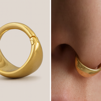 PVD Gold Titanium Snug Fit Chunky Clicker