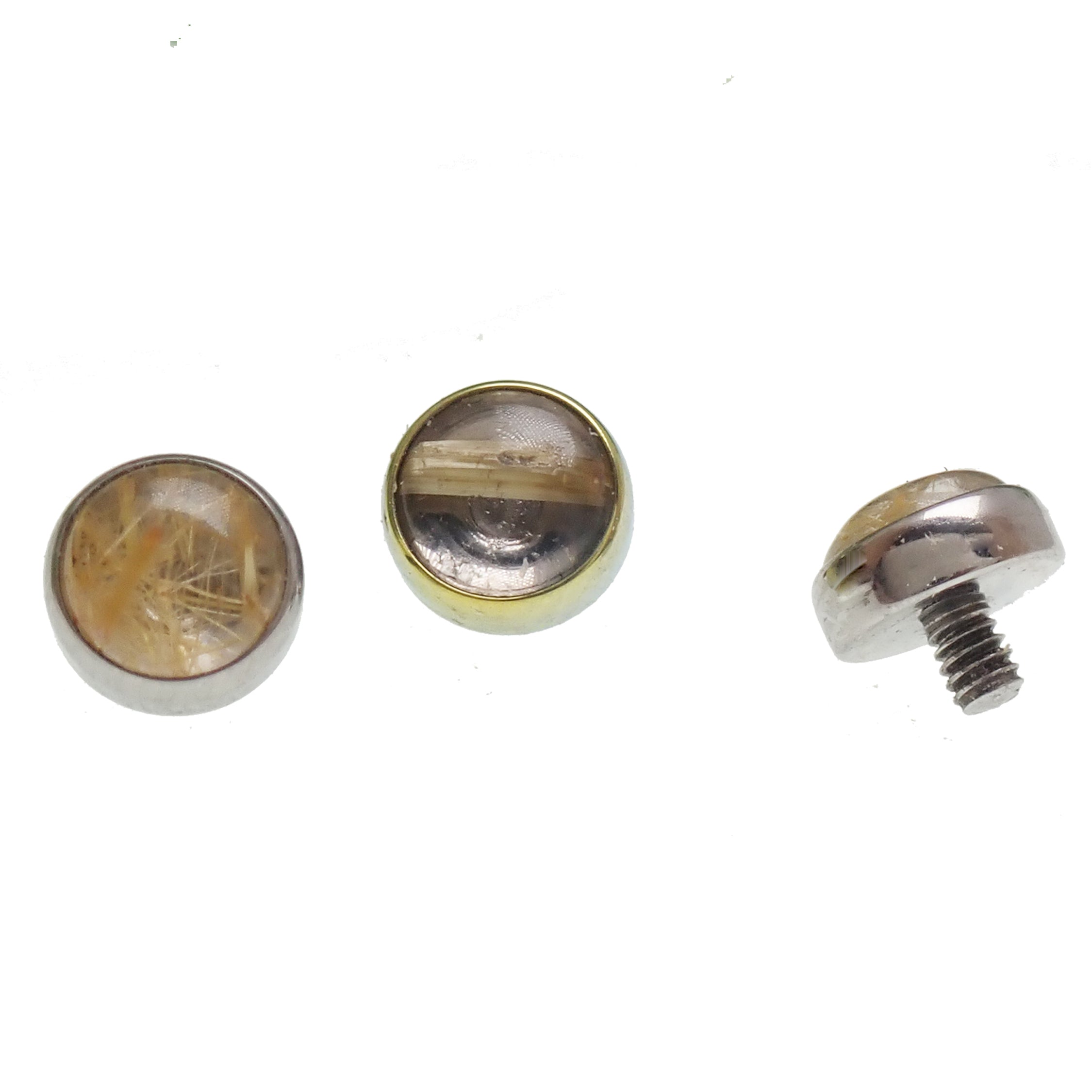 Internally Threaded Rutilated Quartz 0.9/1.2mm