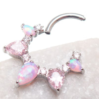 Bubblegum Opal  Titanium Clicker 16g