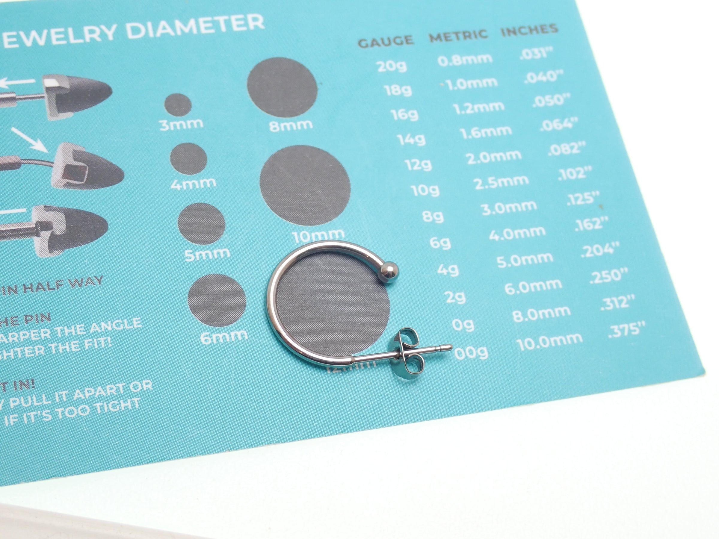 Titanium CZ Star Charms & Hoops