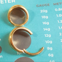 PVD Gold Titanium Snug Fit Chunky Clicker