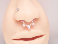 Pink Opal PVD Gold Titanium Clicker 16g