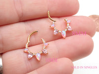 Pink Opal PVD Gold Titanium Clicker 16g