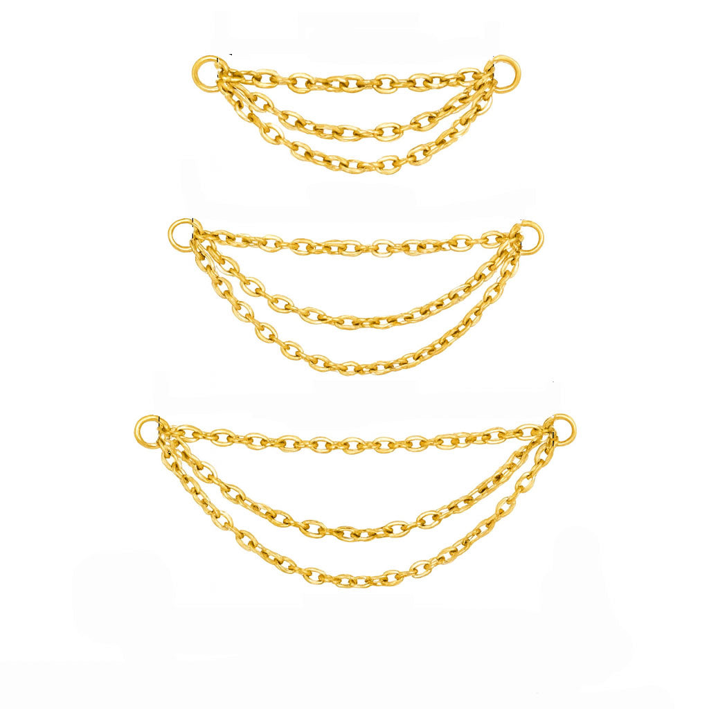 PVD Gold Titanium Triple Add on Chain