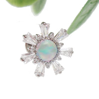 Aurora opal Flower Cluster 0.9mm