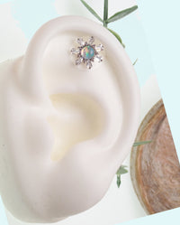 Aurora opal Flower Cluster 0.9mm