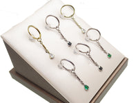 20g Clicker & Drop CZ  charm  Titanium