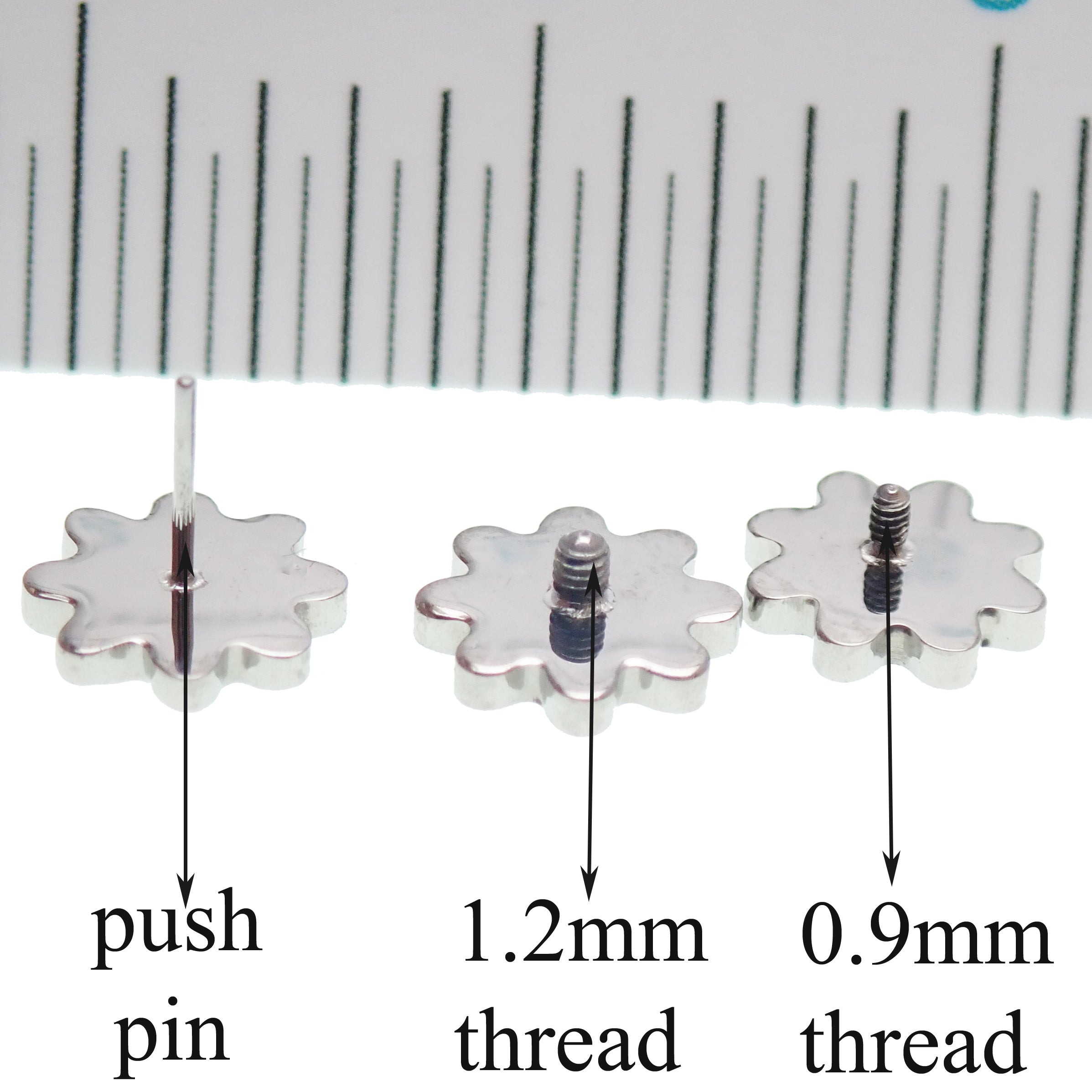 Internally Threaded or push fit  Daisy 0.9 /1.2mm