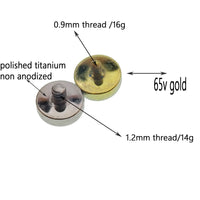 Internally Threaded Rutilated Quartz 0.9/1.2mm