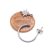 Titanium CZ Star Charms & Hoops