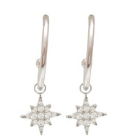 Titanium CZ Star Charms & Hoops