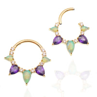 Kiwi Opal PVD Gold Titanium Clicker 16g