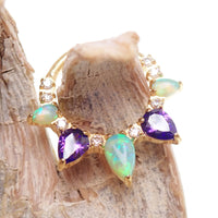 Kiwi Opal PVD Gold Titanium Clicker 16g