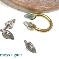 Moss Agate 6mm Dragon egg 0.9/1.2mm