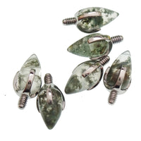 Moss Agate 6mm Dragon egg 0.9/1.2mm