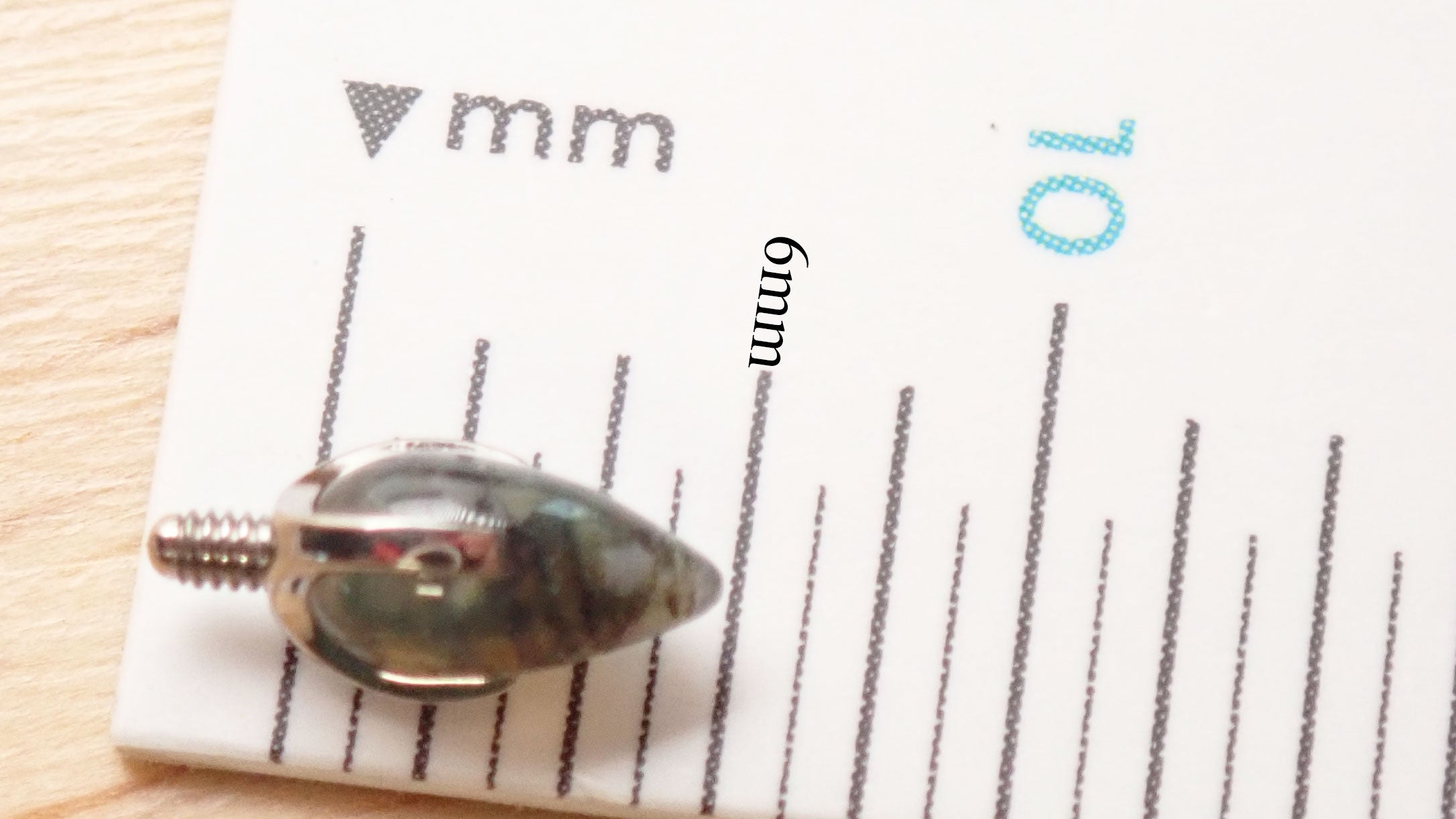 Moss Agate 6mm Dragon egg 0.9/1.2mm