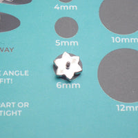 6mm Fire Opal Flower 0.9mm thread