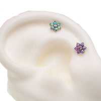 6mm Fire Opal Flower 0.9mm thread