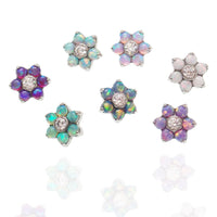 6mm Fire Opal Flower 0.9mm thread