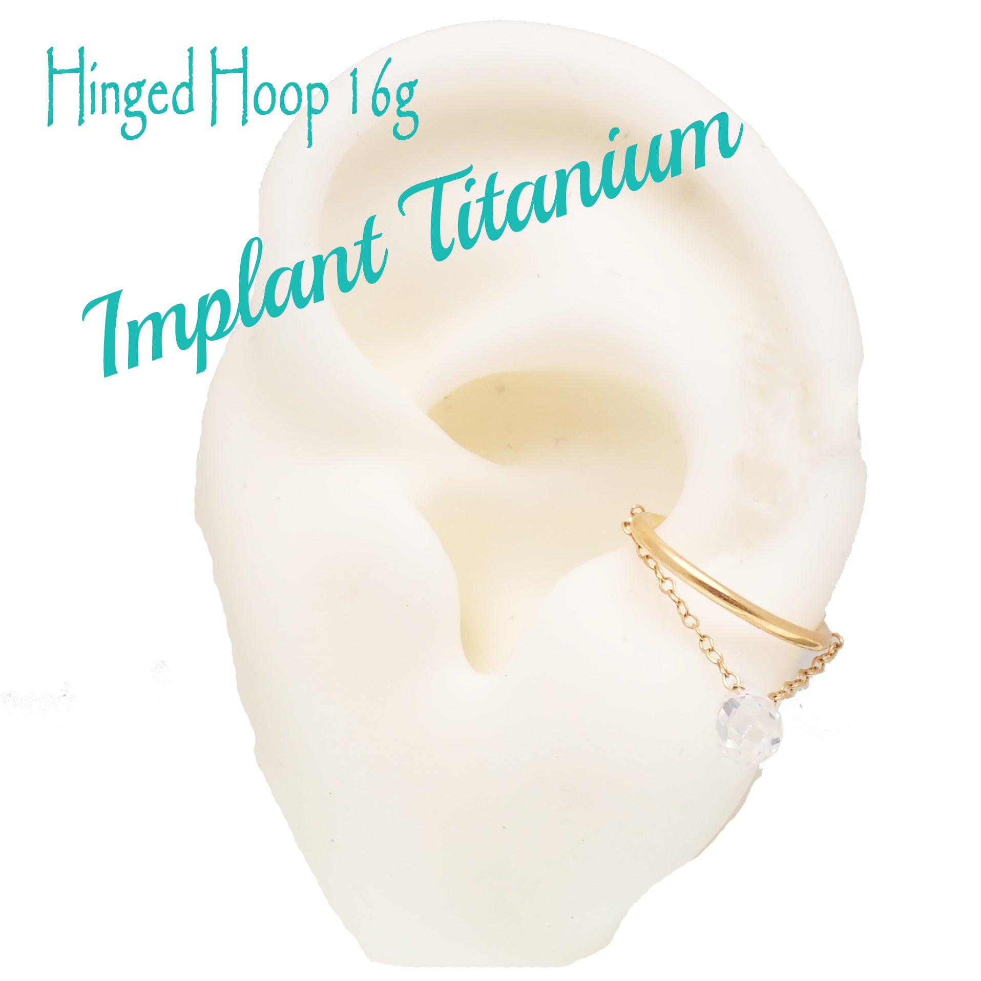 16g PVD Gold Hinged Clicker Chain