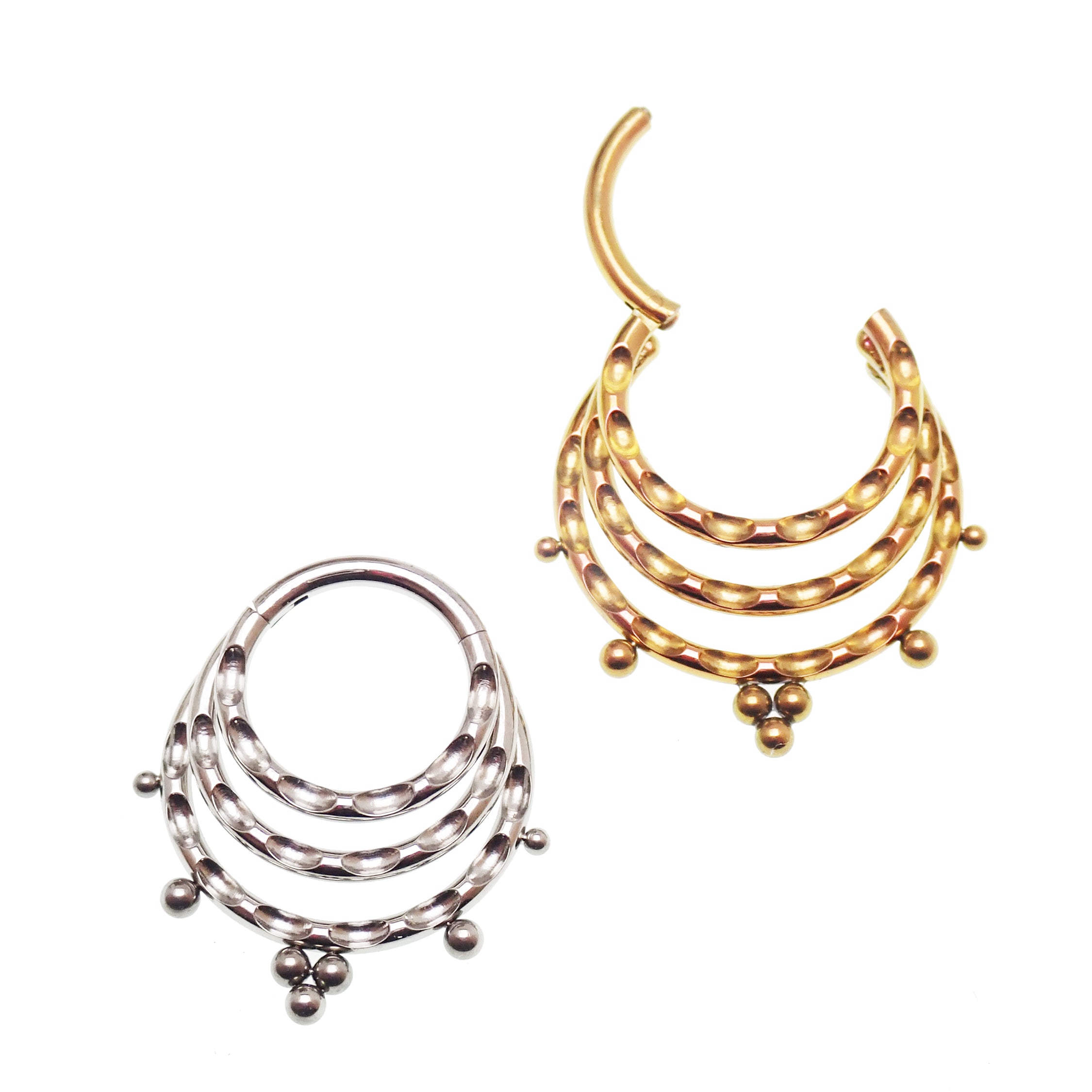 16g Hammered 3 tier Titanium Clicker