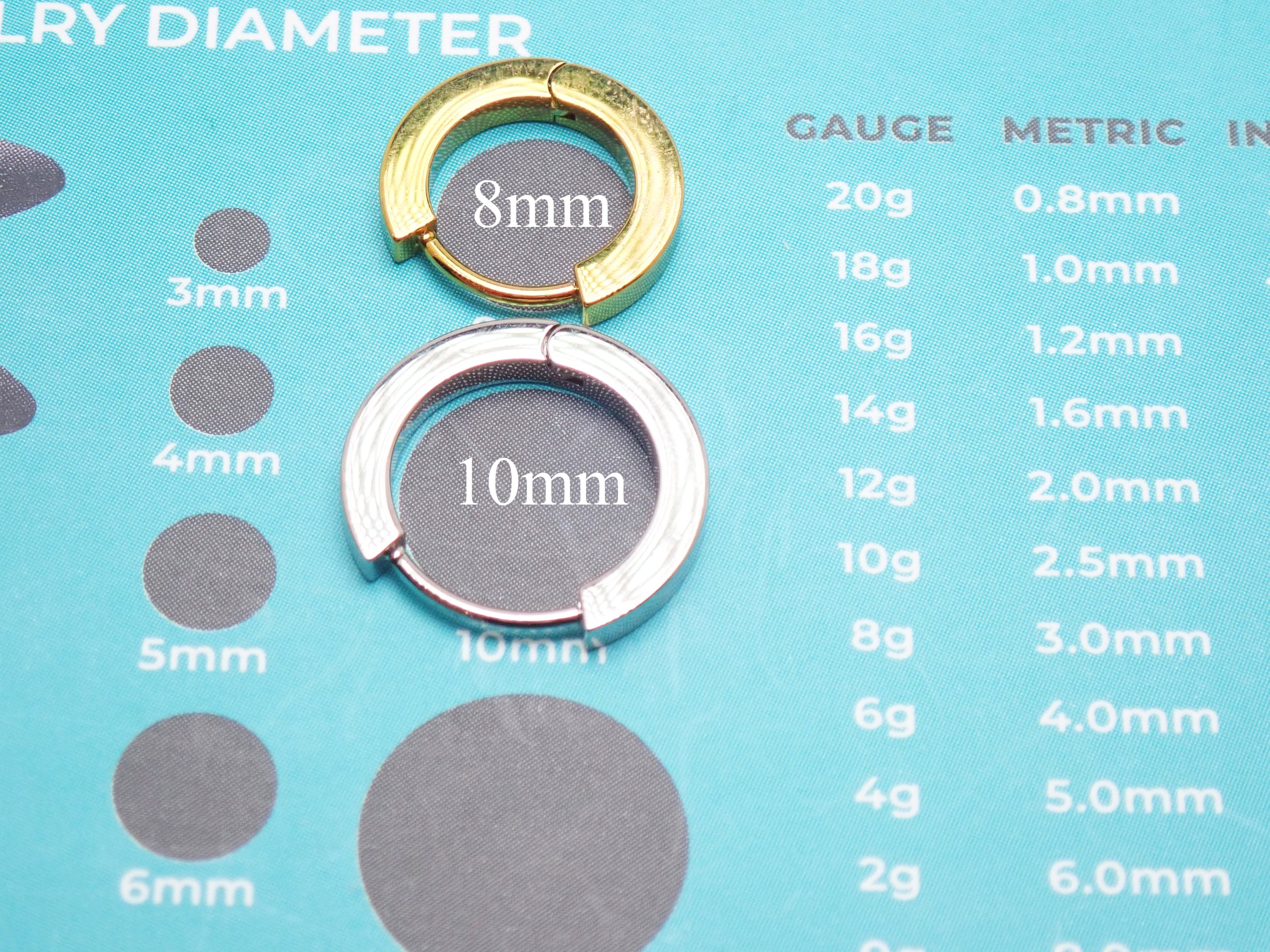 Titanium Chunky Huggie Hoops  Earrings