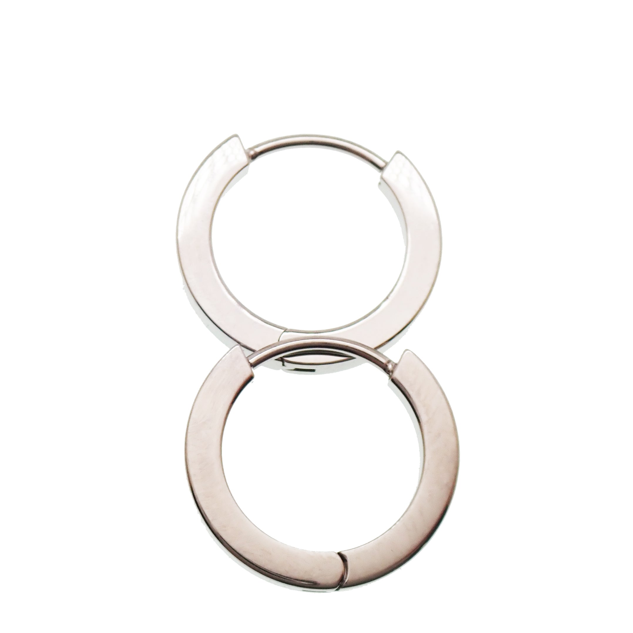 Titanium Chunky Huggie Hoops  Earrings