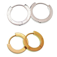 Titanium Chunky Huggie Hoops  Earrings