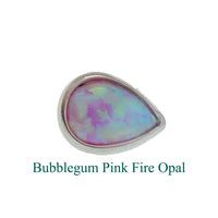 Internally Threaded Opal Bezel Teardrop 1.2mm