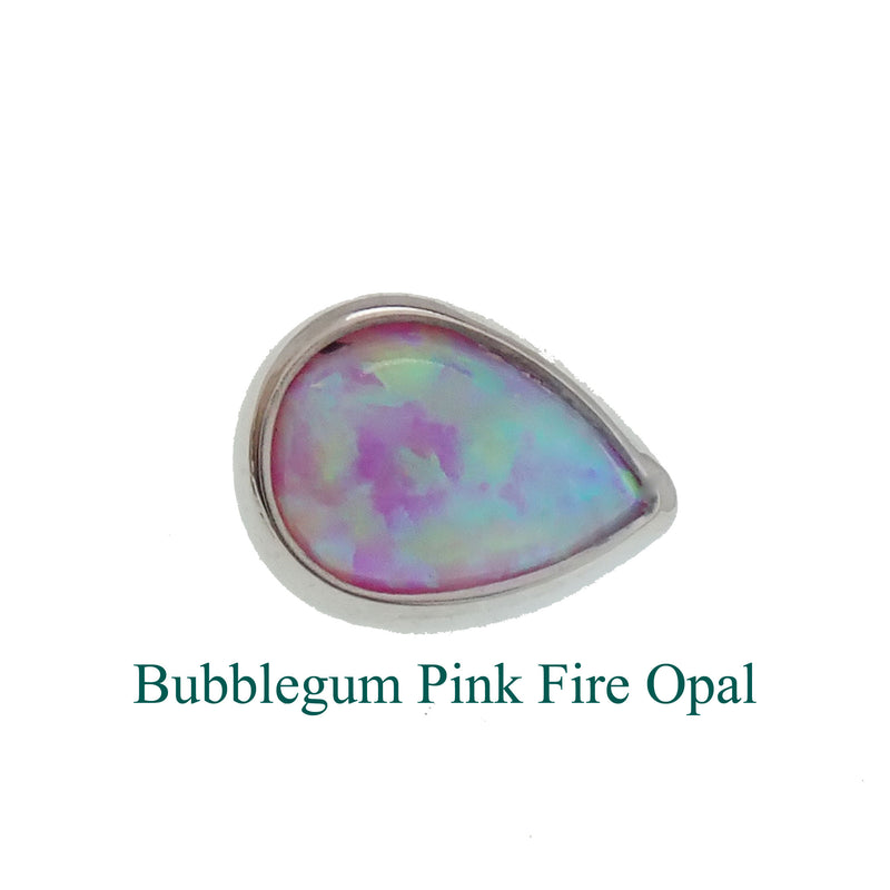 Internally Threaded Opal Bezel Teardrop 1.2mm
