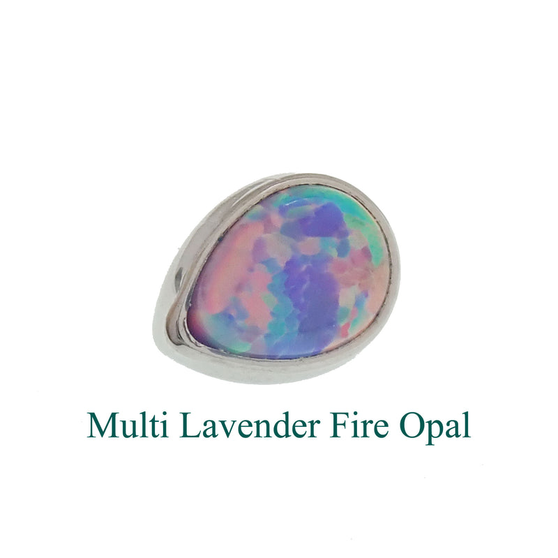 Internally Threaded Opal Bezel Teardrop 1.2mm