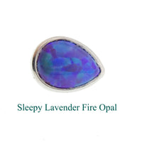 Internally Threaded Opal Bezel Teardrop 1.2mm