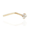14K Nose Stud CZ 2mm
