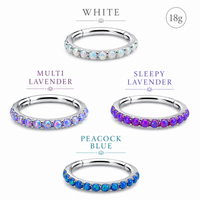 18g Titanium Hinged clicker fire opals