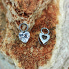 Heart CZ Charm Titanium