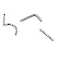 Threadless Push Fit Nose Stem 18g, 20g