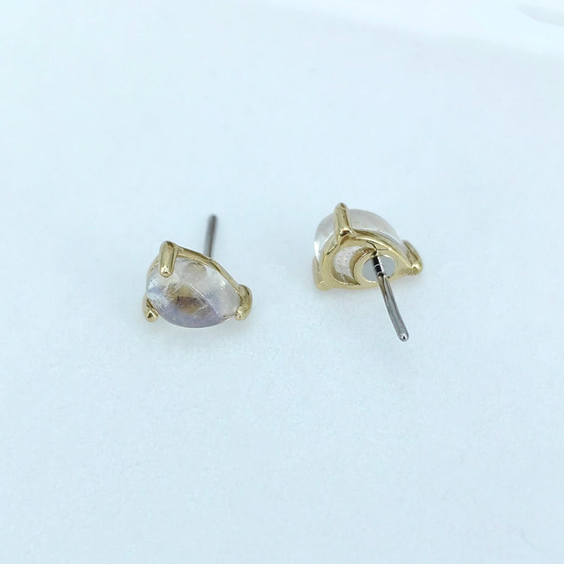 Threadless 14k Teardrop moonstone