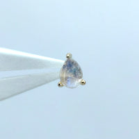 Threadless 14k Teardrop moonstone