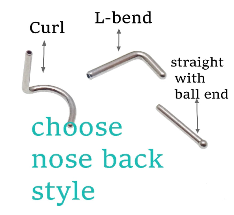 Threadless Push Fit Nose Stem 18g, 20g