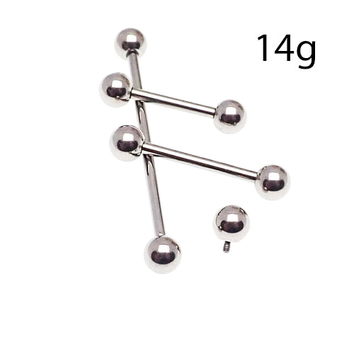 Internally Threaded Titanium Barbell 14g