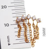 Internally Threaded  PVD Gold Chain CZ  Cluster 0.9mm