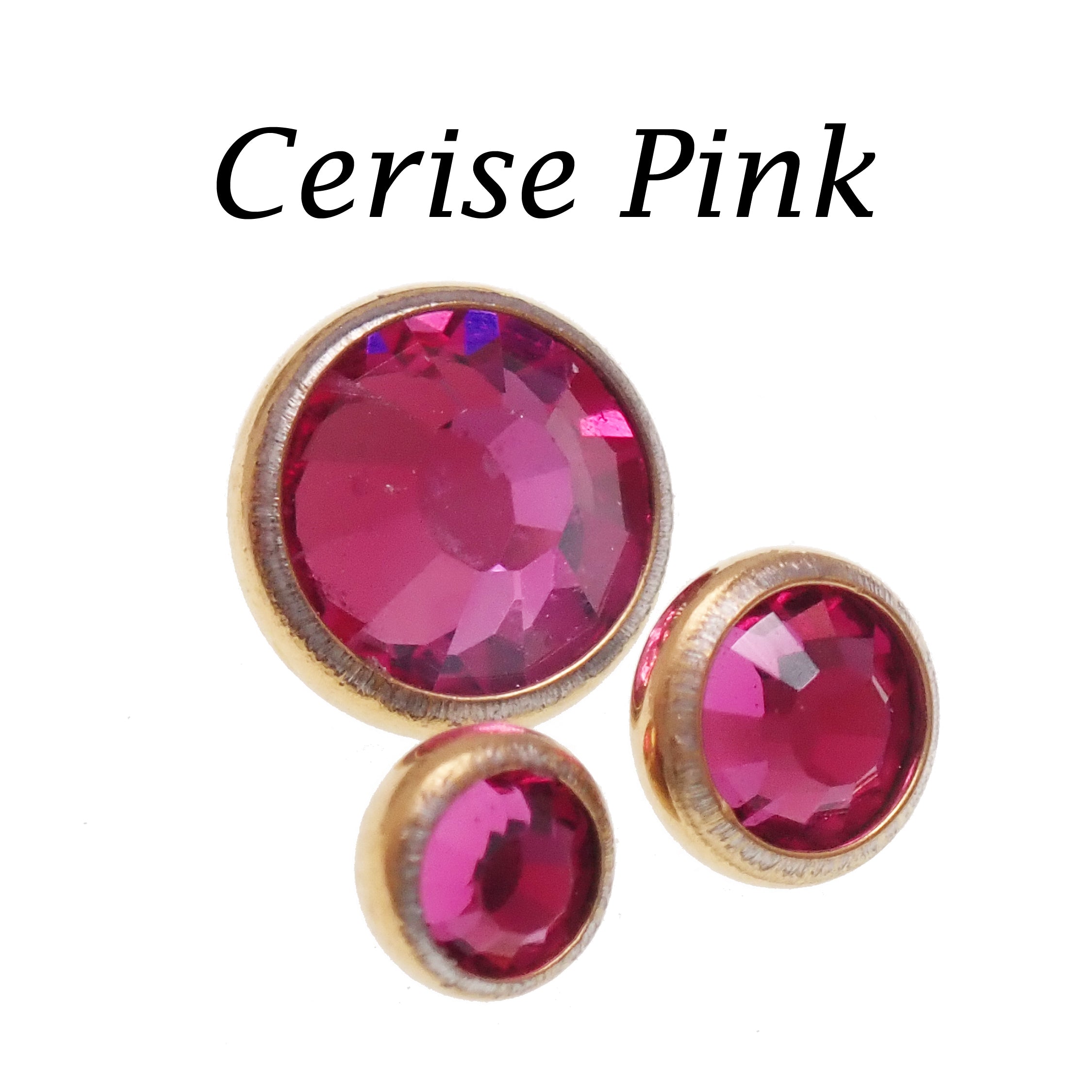 PVD Gold Titanium CZ disc ends 0.9/1.2mm