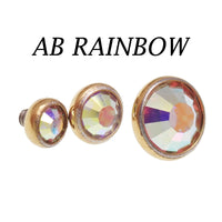 PVD Gold Titanium CZ disc ends 0.9/1.2mm