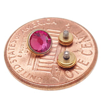 PVD Gold Titanium CZ disc ends 0.9/1.2mm