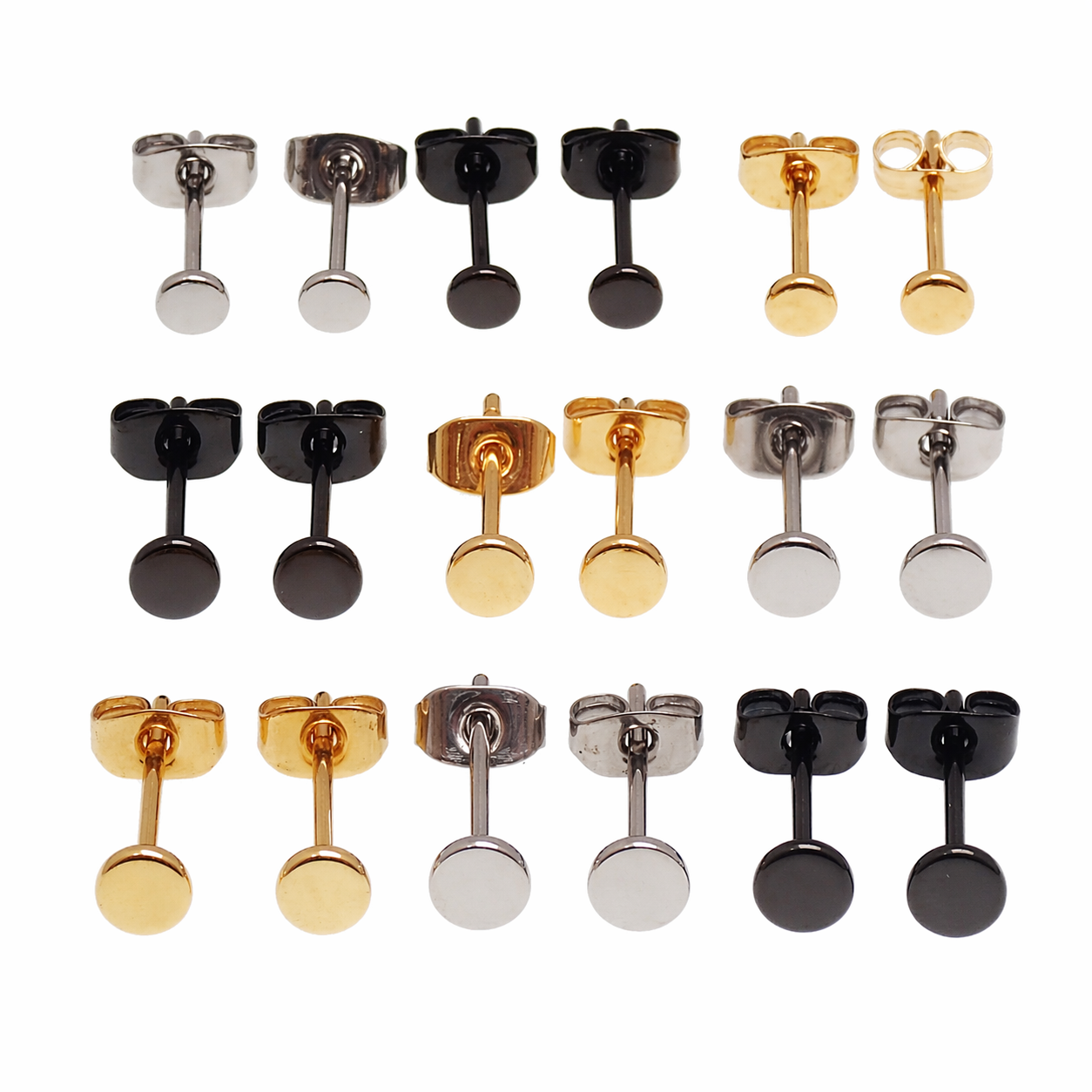 Titanium Disc Earrings 3mm/4mm/5mm 20g - magpie body jewelry