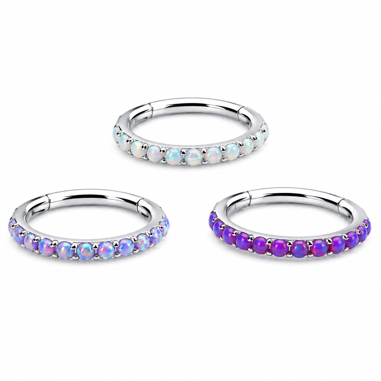 16g Titanium Hinged clicker fire opals