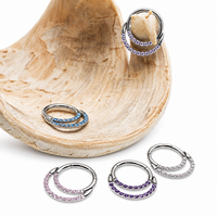 Septum/ Daith Titanium Clicker 16g 8MM 5/16''